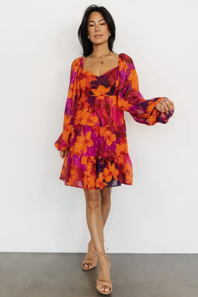 Women Harper Mini Dress Eggplant Orange Multi Baltic Born Short Dresses