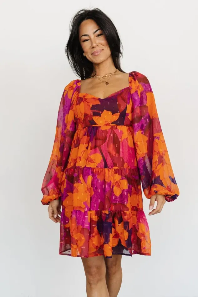 Women Harper Mini Dress Eggplant Orange Multi Baltic Born Short Dresses Women Harper Mini Dress Eggplant Orange Multi Baltic Born Short Dresses