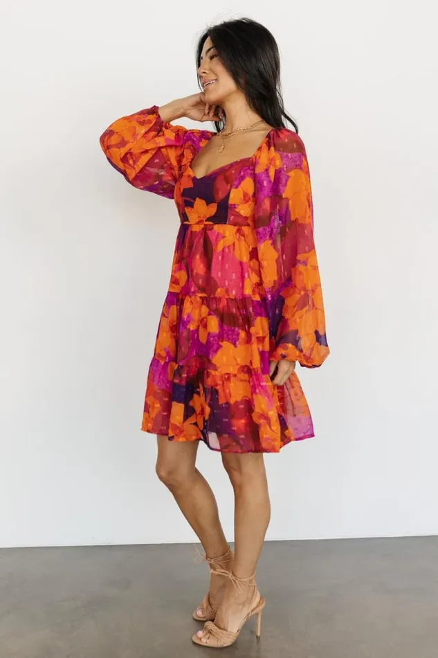 Women Harper Mini Dress Eggplant Orange Multi Baltic Born Short Dresses Women Harper Mini Dress Eggplant Orange Multi Baltic Born Short Dresses
