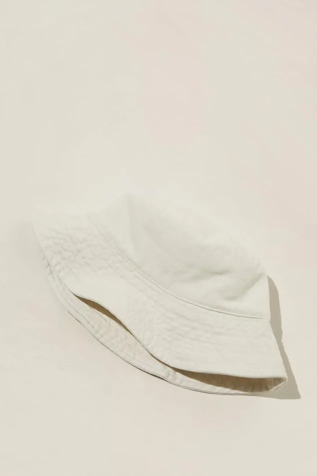 Women Hats Cotton On Bianca Bucket Hat Ecru Wash