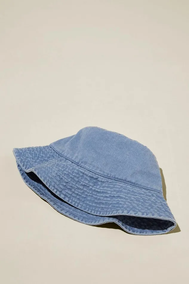 Women Hats Cotton On Willow Washed Bucket Hat Elemental Blue