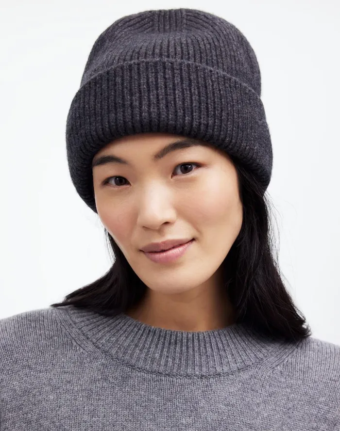 Women Hats Madewell WoolBlend Knit Beanie Hthr Pebble