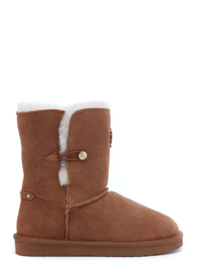 Women HC Shearling Boot Tan Holland Cooper Sleepwear