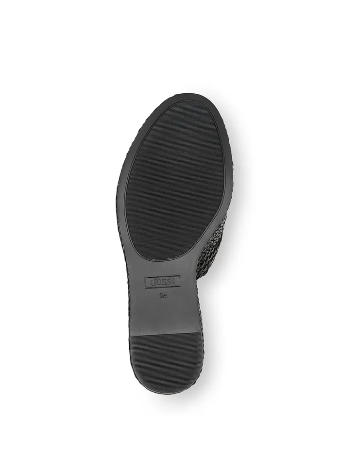 Women Heels GUESS Black Yenisa Woven Wedge Sandal