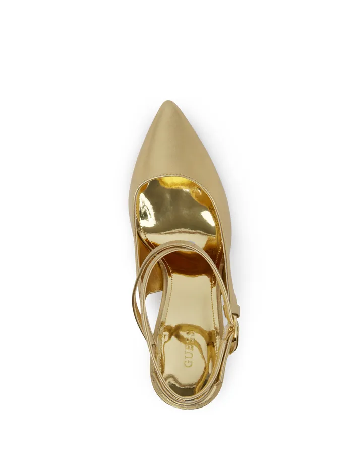 Women Heels GUESS Gold Staton Metallic High Heels