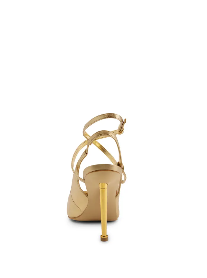 Women Heels GUESS Gold Staton Metallic High Heels