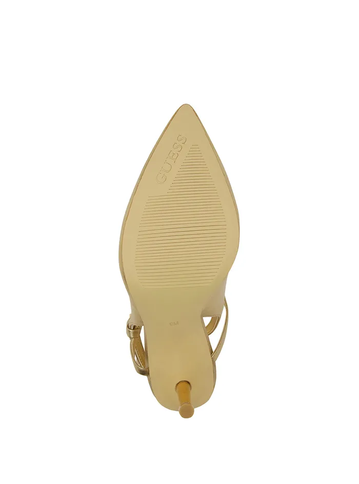 Women Heels GUESS Gold Staton Metallic High Heels