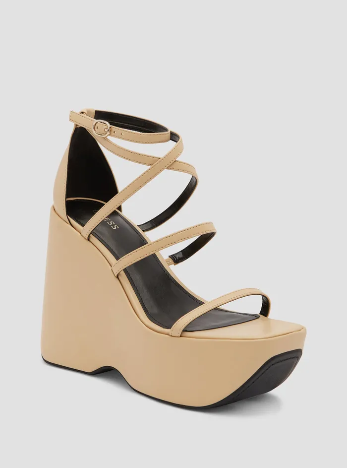 Women Heels GUESS Nude Angelli Platform Heels