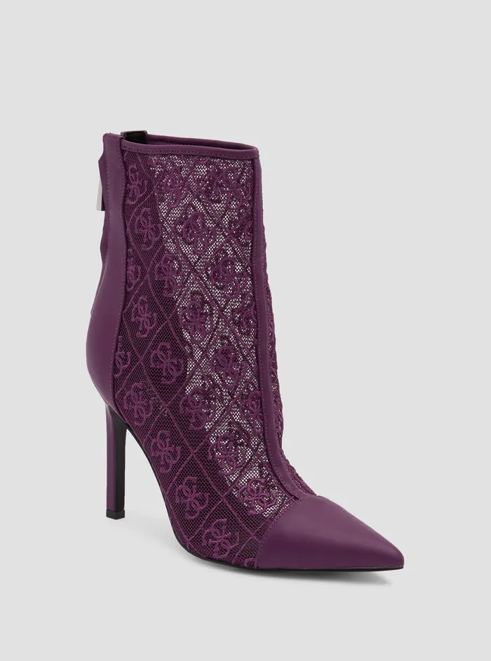 Women Heels GUESS Purple Sinthy Logo Boots