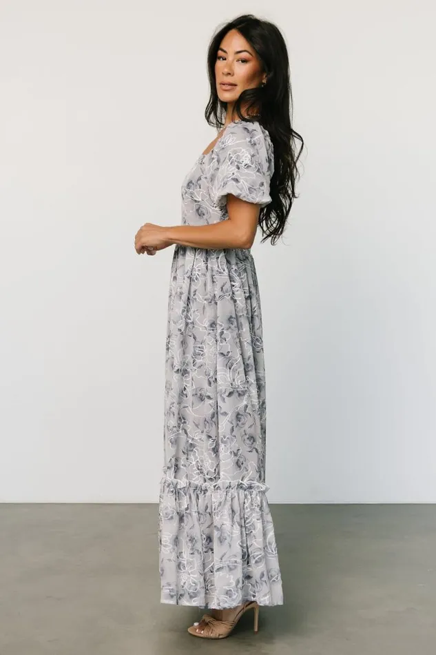 Women Helena Embroidered Maxi Dress Slate Multi Baltic Born Bump Friendly