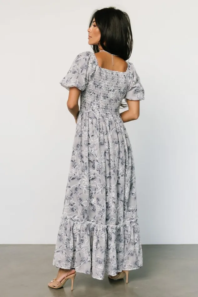 Women Helena Embroidered Maxi Dress Slate Multi Baltic Born Bump Friendly