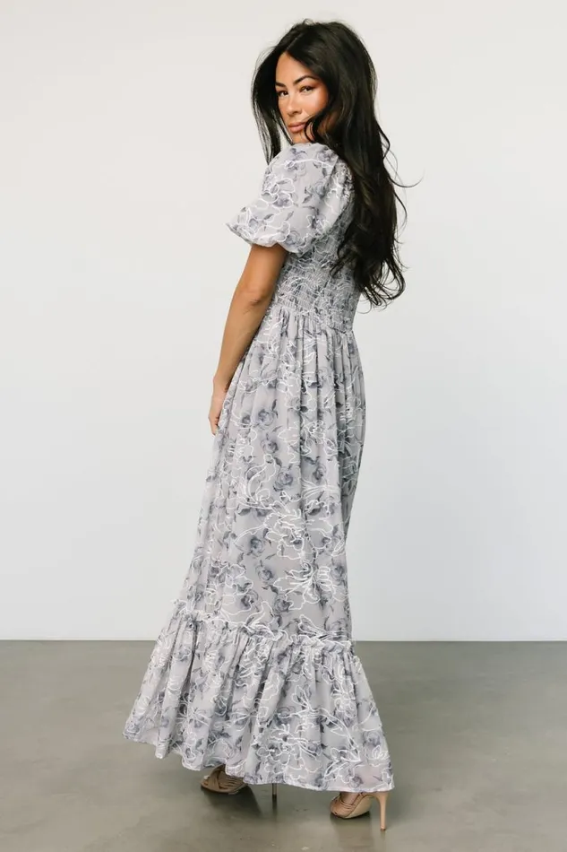 Women Helena Embroidered Maxi Dress Slate Multi Baltic Born Bump Friendly
