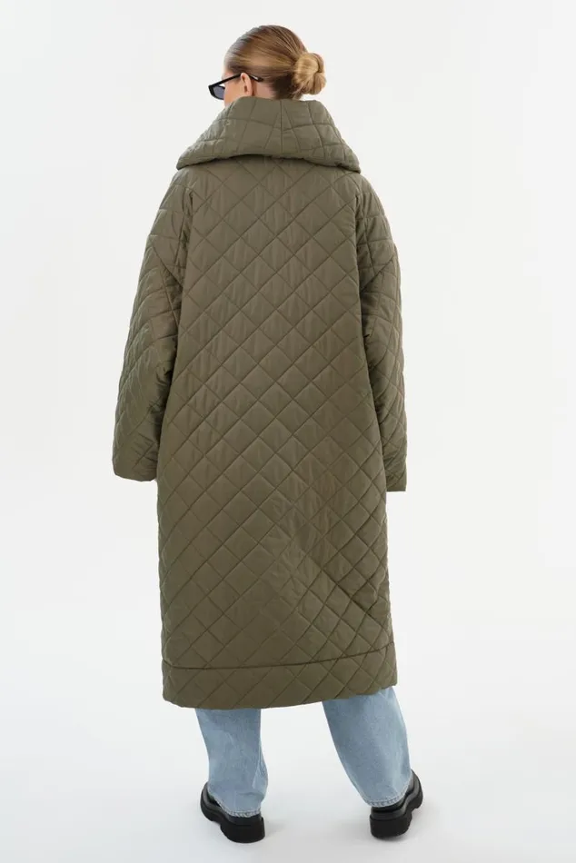 Women HENDRIKA Oversized Quilted Coat Sage LAMARQUE Puffers