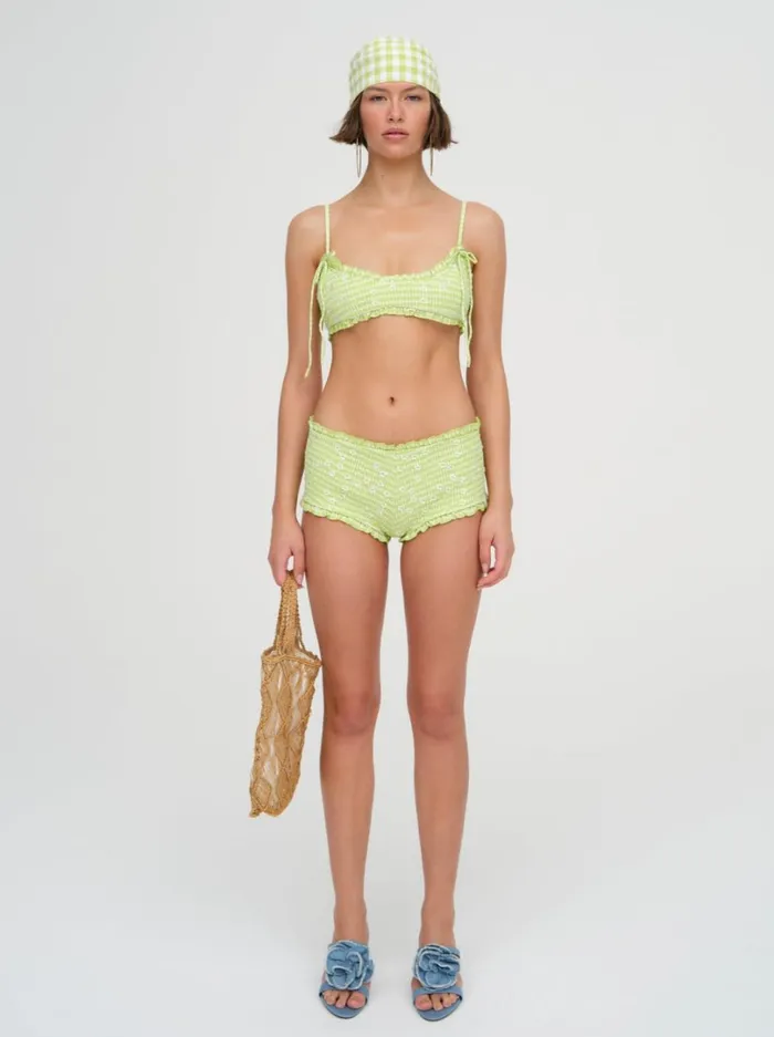 Women Henry Swim Short Green For Love and Lemons Swim Women Henry Swim Short Green For Love and Lemons Swim