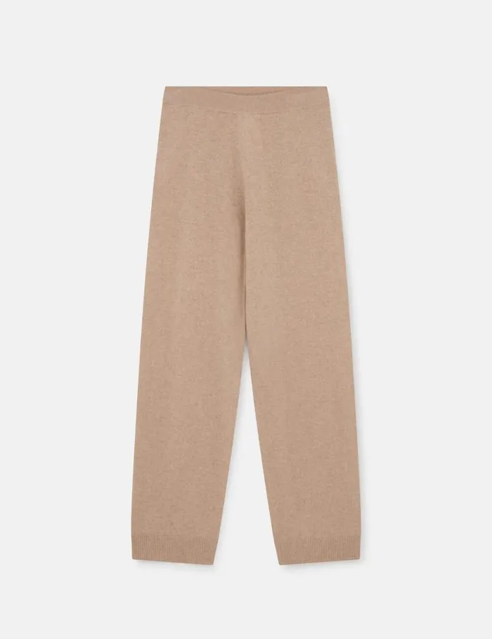 Women High Rise Straight Leg Pants Sandy Beige Stella McCartney Pants And Shorts