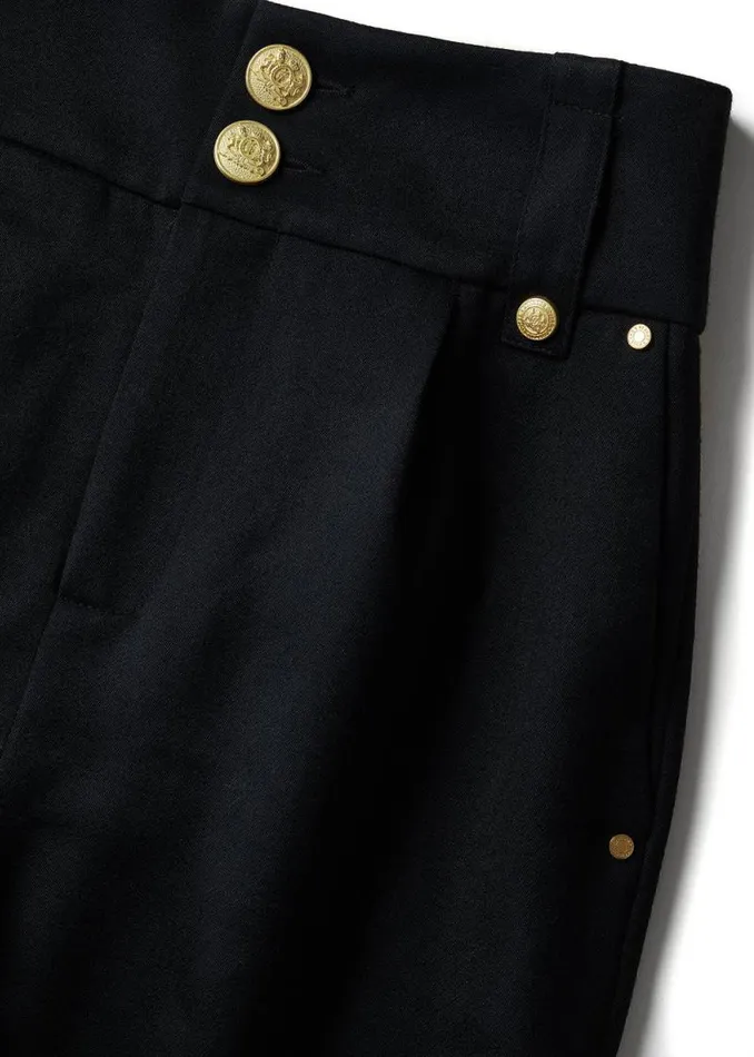 Women High Waisted Peg Trouser Navy Barathea Holland Cooper Tailoring Women High Waisted Peg Trouser Navy Barathea Holland Cooper Tailoring