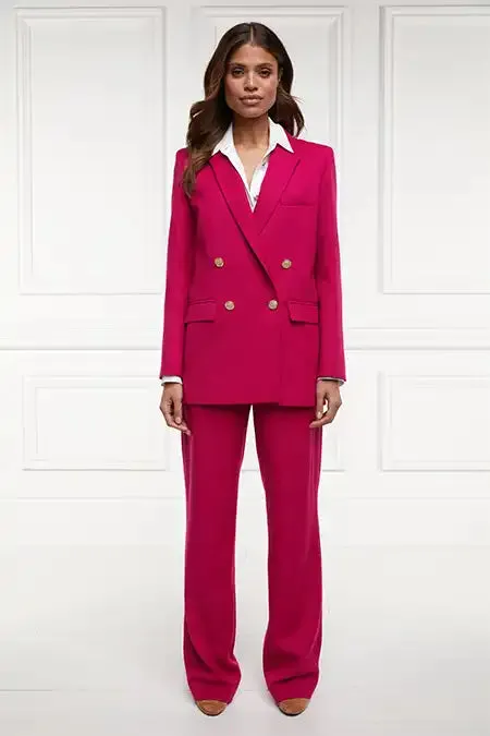 Women High Waisted Straight Trouser Hot Pink Barathea Holland Cooper Tailoring Women High Waisted Straight Trouser Hot Pink Barathea Holland Cooper Tailoring
