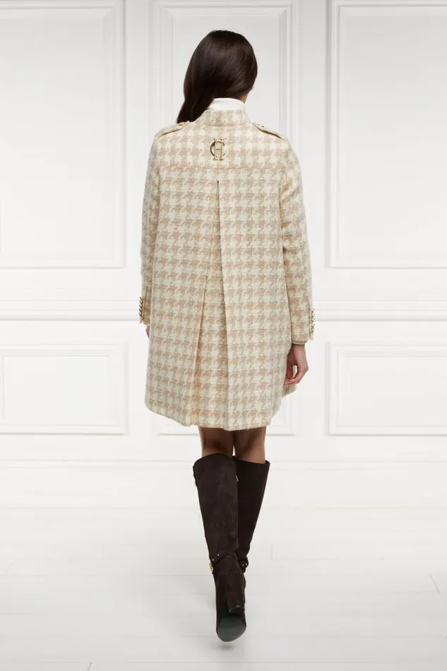 Women Highbury Cape Coat Camel Houndstooth Holland Cooper Tailoring