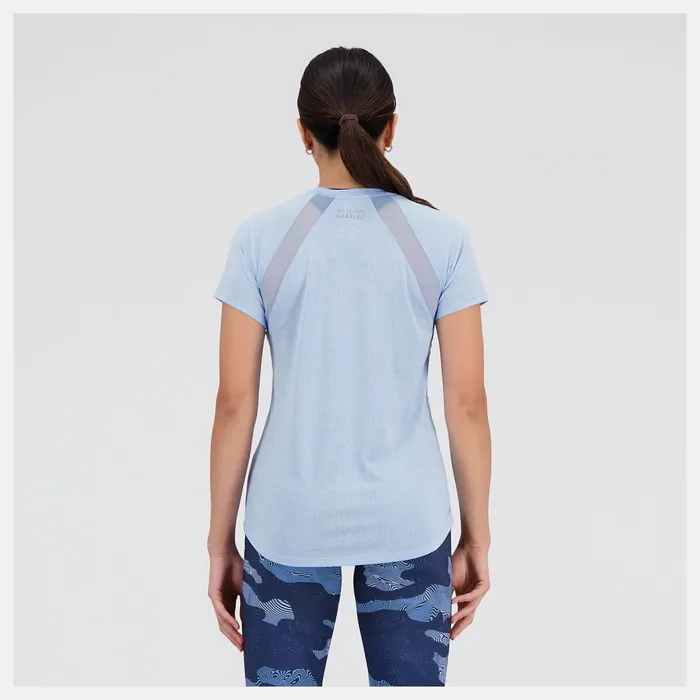 Women Impact Run Short Sleeve Blue Haze Heather New Balance Shirts Women Impact Run Short Sleeve Blue Haze Heather New Balance Shirts