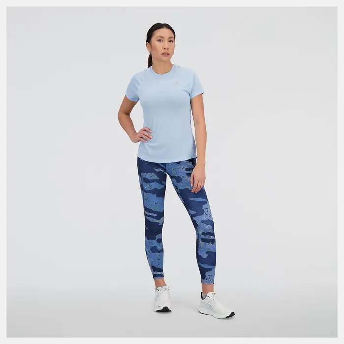 Women Impact Run Short Sleeve Blue Haze Heather New Balance Shirts Women Impact Run Short Sleeve Blue Haze Heather New Balance Shirts