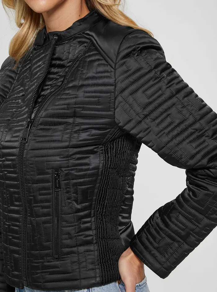 Women Jackets and Coats GUESS Black Marine Quilted Jacket
