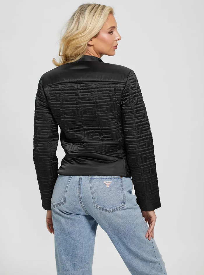Women Jackets and Coats GUESS Black Marine Quilted Jacket