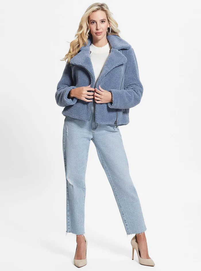 Women Jackets and Coats GUESS Steel Blue Daria Jacket