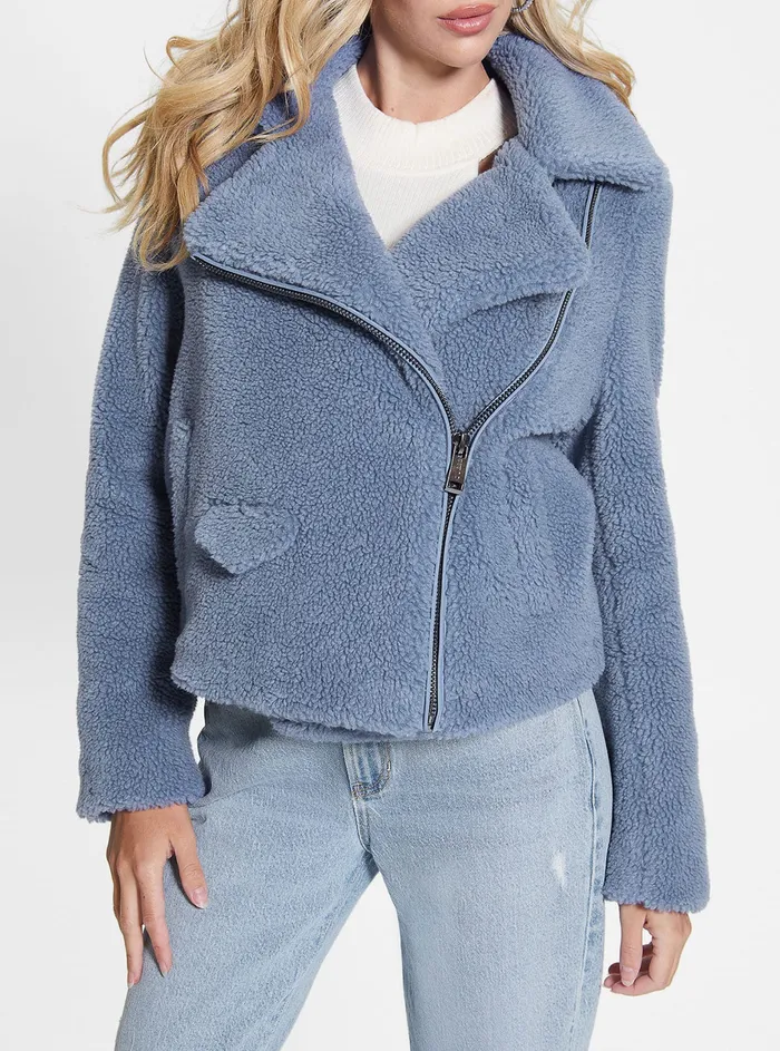 Women Jackets and Coats GUESS Steel Blue Daria Jacket