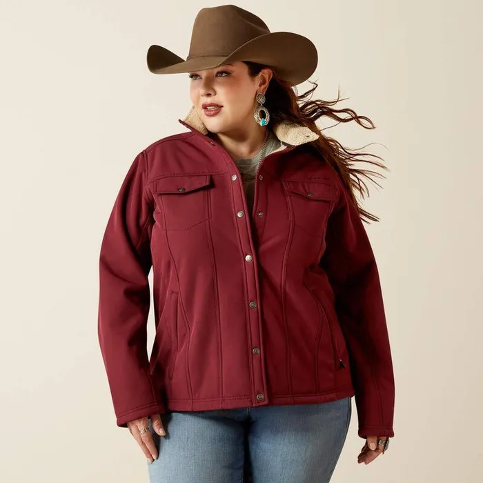 Women Jackets and Vests Ariat Berber Back Softshell Jacket Tawny Port