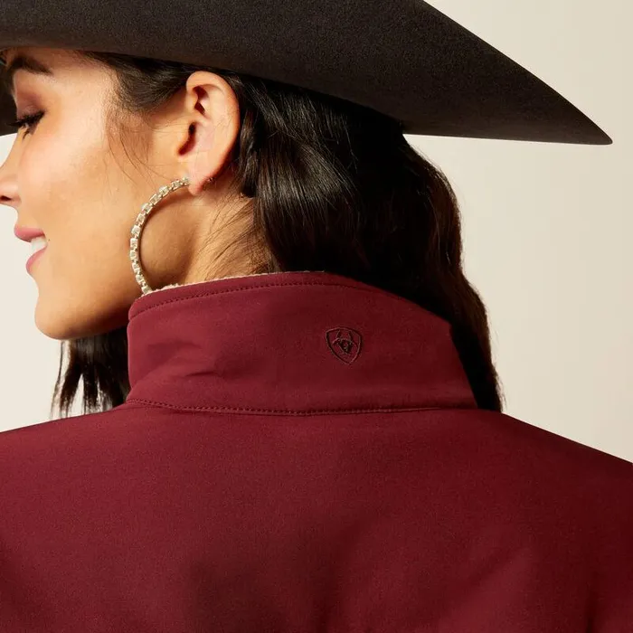 Women Jackets and Vests Ariat Berber Back Softshell Jacket Tawny Port