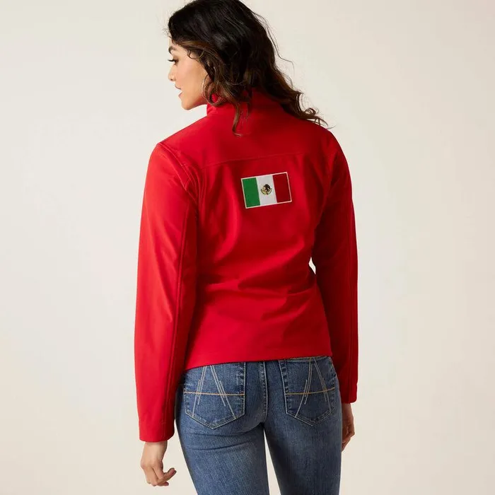 Women Jackets and Vests Ariat Classic Team Softshell MEXICO Jacket Red