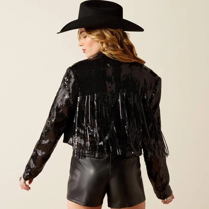 Women Jackets and Vests Ariat High Roller Cropped Blazer Black
