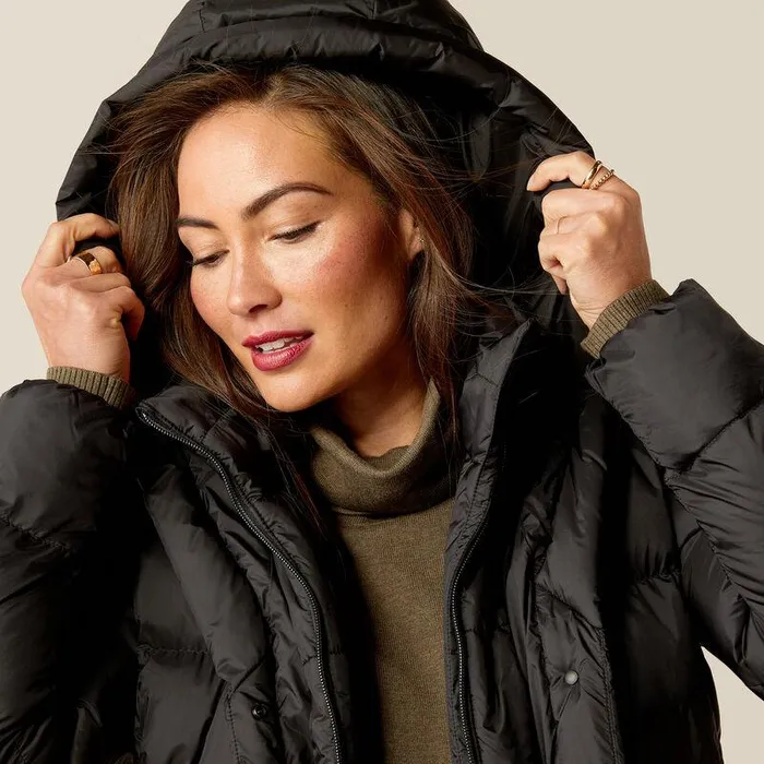 Women Jackets and Vests Ariat Norfolk Long Puffa Coat Black Women Jackets and Vests Ariat Norfolk Long Puffa Coat Black