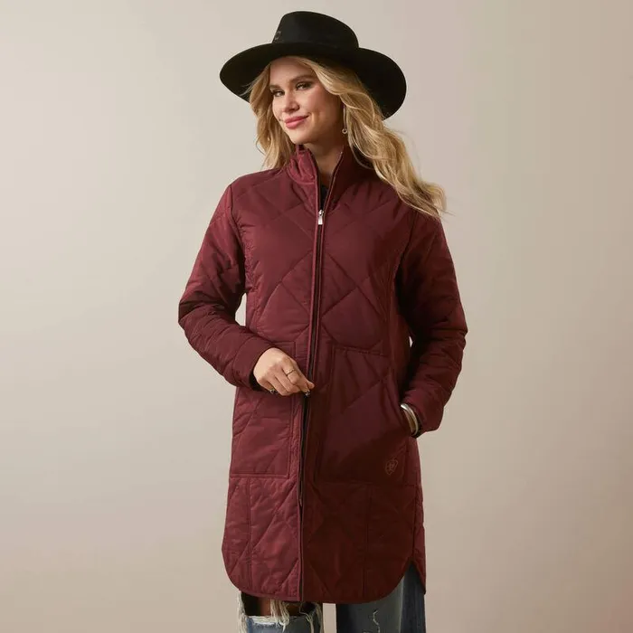 Women Jackets and Vests Ariat Quilted Jacket Tawny Port