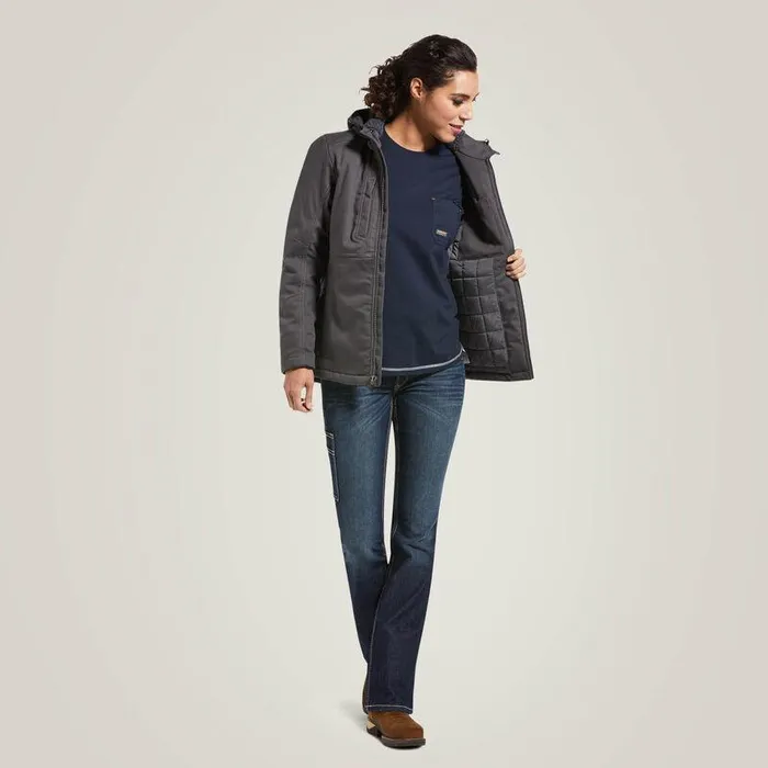 Women Jackets and Vests Ariat Rebar DuraCanvas Insulated Jacket Rebar Grey Women Jackets and Vests Ariat Rebar DuraCanvas Insulated Jacket Rebar Grey