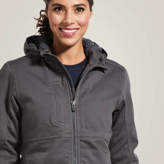 Women Jackets and Vests Ariat Rebar DuraCanvas Insulated Jacket Rebar Grey Women Jackets and Vests Ariat Rebar DuraCanvas Insulated Jacket Rebar Grey