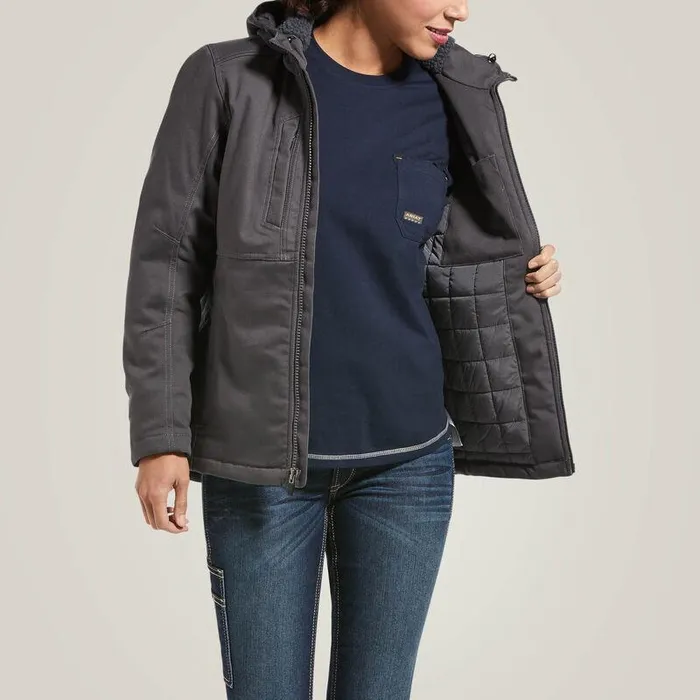 Women Jackets and Vests Ariat Rebar DuraCanvas Insulated Jacket Rebar Grey Women Jackets and Vests Ariat Rebar DuraCanvas Insulated Jacket Rebar Grey