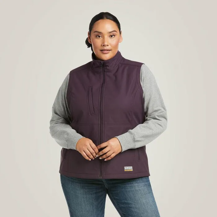 Women Jackets and Vests Ariat Rebar Stretch Canvas Softshell Vest Plum Perfect Women Jackets and Vests Ariat Rebar Stretch Canvas Softshell Vest Plum Perfect