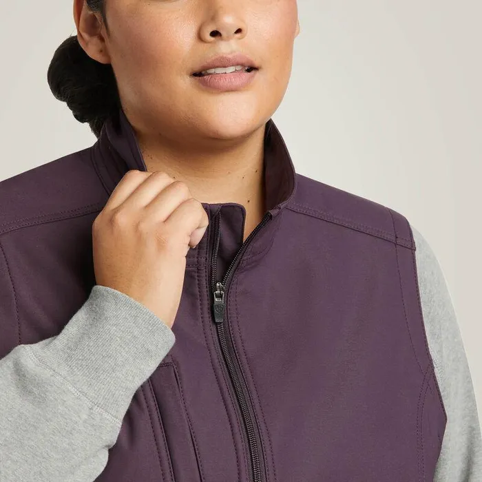 Women Jackets and Vests Ariat Rebar Stretch Canvas Softshell Vest Plum Perfect Women Jackets and Vests Ariat Rebar Stretch Canvas Softshell Vest Plum Perfect