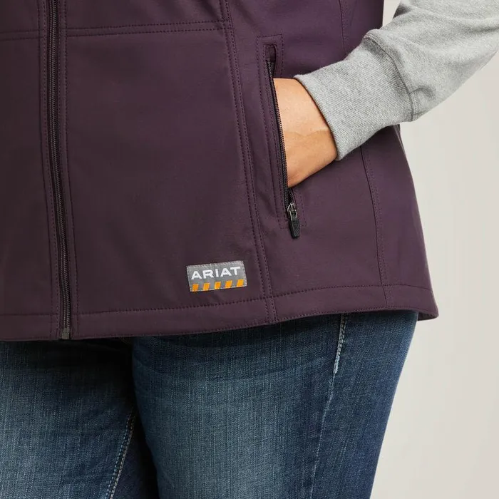 Women Jackets and Vests Ariat Rebar Stretch Canvas Softshell Vest Plum Perfect Women Jackets and Vests Ariat Rebar Stretch Canvas Softshell Vest Plum Perfect