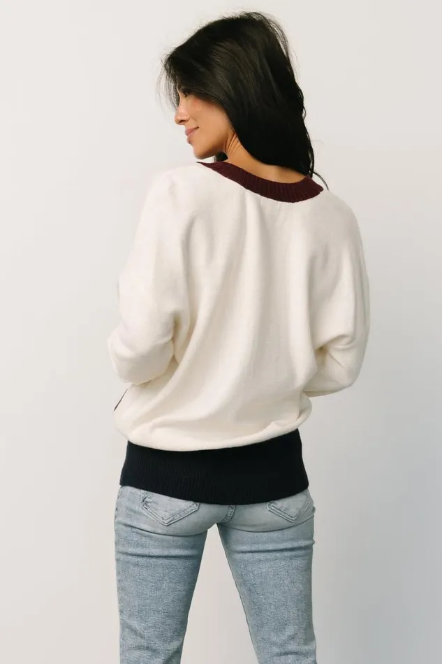 Women Jax Cardigan Cream Multi Baltic Born Sweaters
