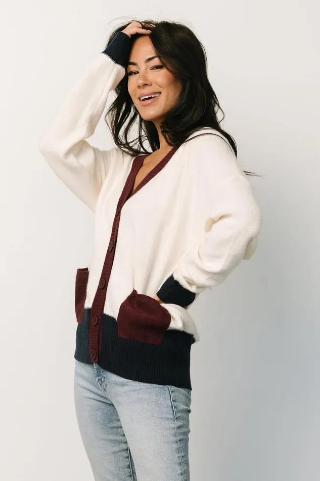 Women Jax Cardigan Cream Multi Baltic Born Sweaters