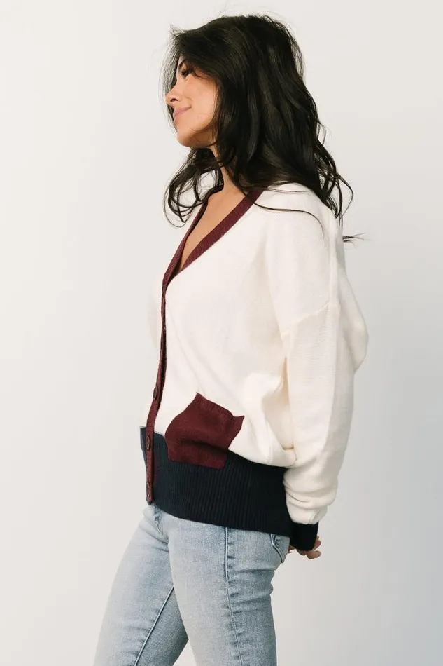 Women Jax Cardigan Cream Multi Baltic Born Sweaters