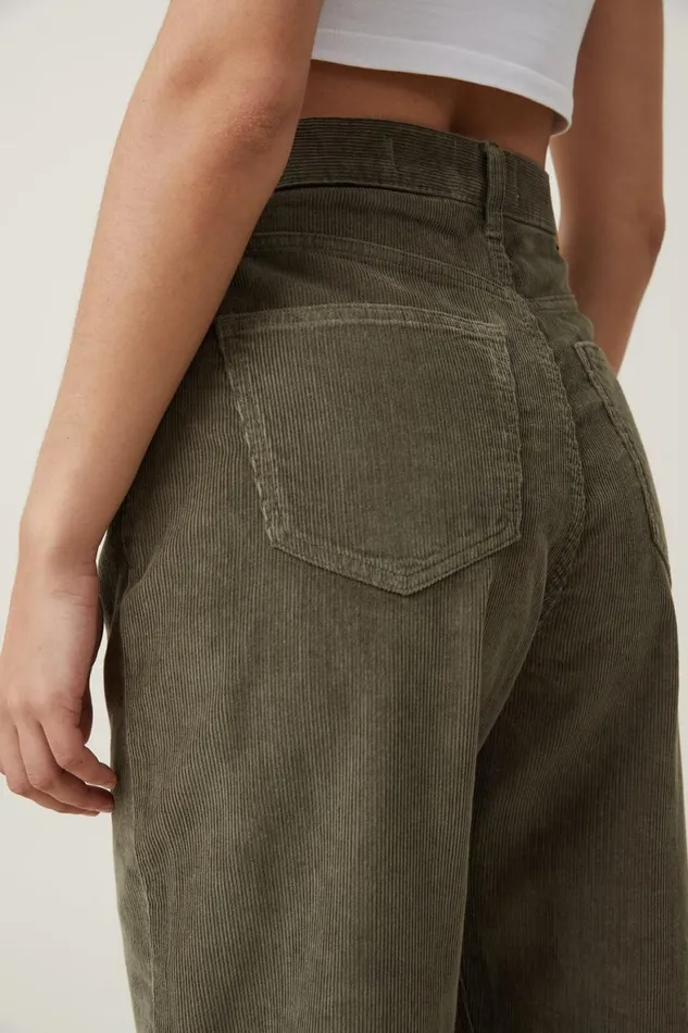 Women Jeans Cotton On Cord Straight Jean Woodland