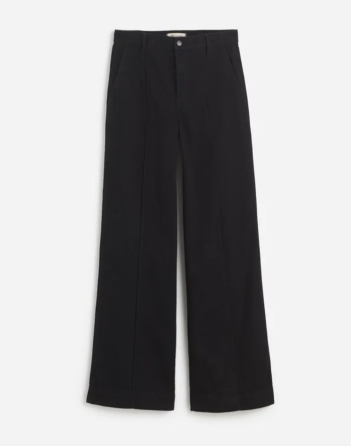 Women Jeans Madewell SuperwideLeg Trouser Jeans Black Rinse Wash