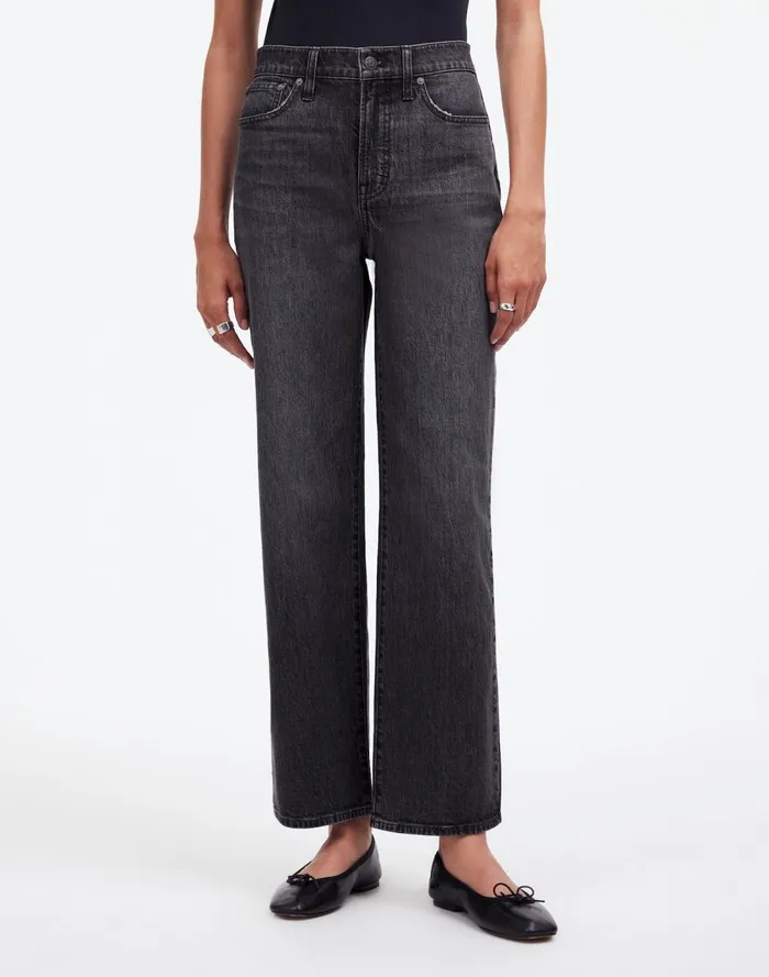 Women Jeans Madewell The Perfect Vintage WideLeg Crop Jean Robles Wash