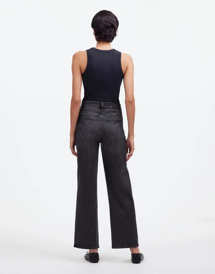 Women Jeans Madewell The Perfect Vintage WideLeg Crop Jean Robles Wash
