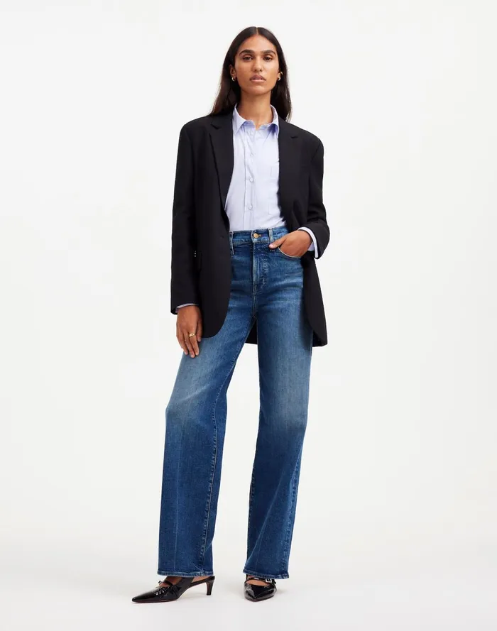 Women Jeans Madewell The Perfect Vintage WideLeg Jean Lavaca Wash