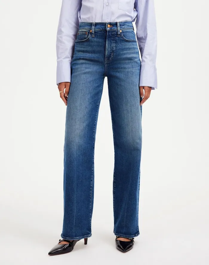 Women Jeans Madewell The Perfect Vintage WideLeg Jean Lavaca Wash