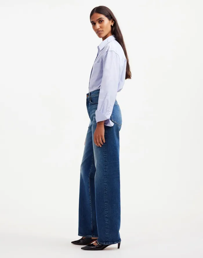 Women Jeans Madewell The Perfect Vintage WideLeg Jean Lavaca Wash